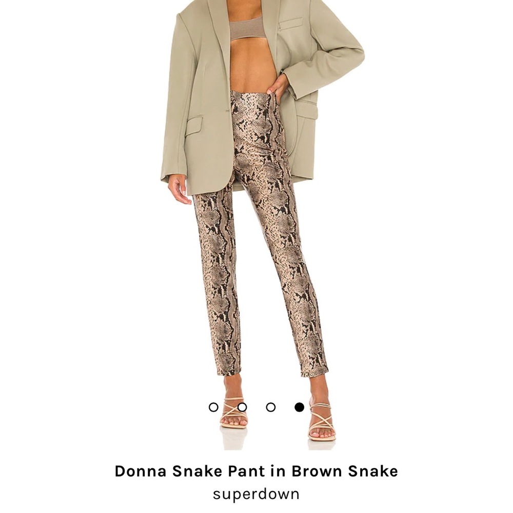 Superdown XXS donna snake pant in brown snake